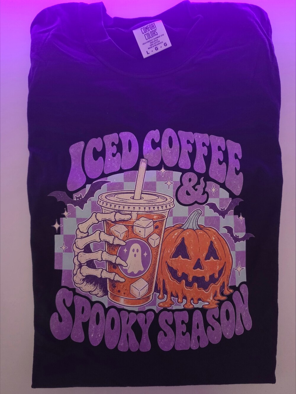 Comfort Colors Halloween Iced Coffee & Spooky Season Graphic Tee